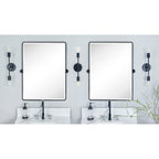 Miroirs muraux verticaux rectangulaires en métal TEHOME Woodvale