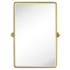 Miroirs muraux verticaux rectangulaires en métal TEHOME Woodvale