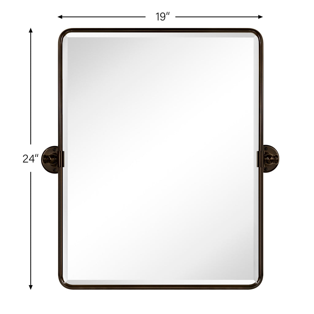 Miroirs muraux verticaux rectangulaires en métal TEHOME Woodvale