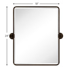 Miroirs muraux verticaux rectangulaires en métal TEHOME Woodvale