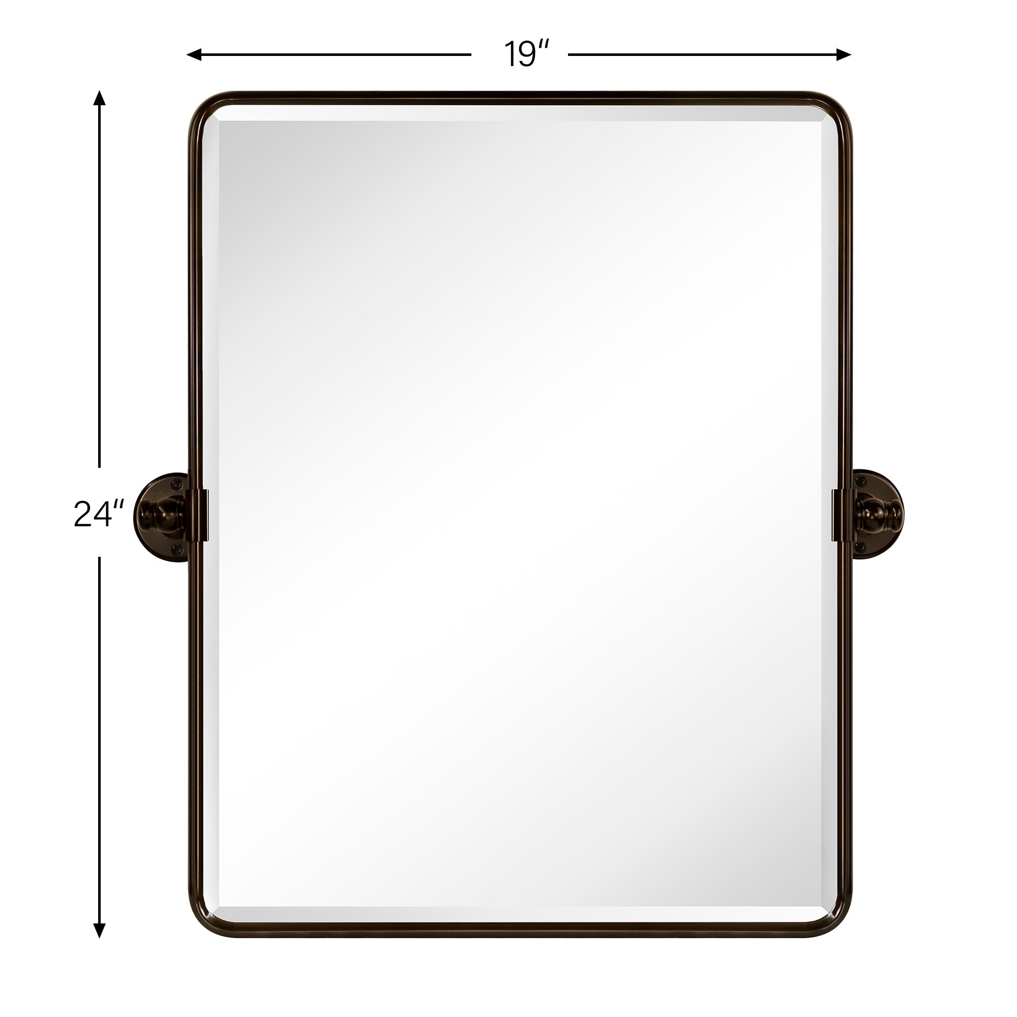 Miroirs muraux verticaux rectangulaires en métal TEHOME Woodvale