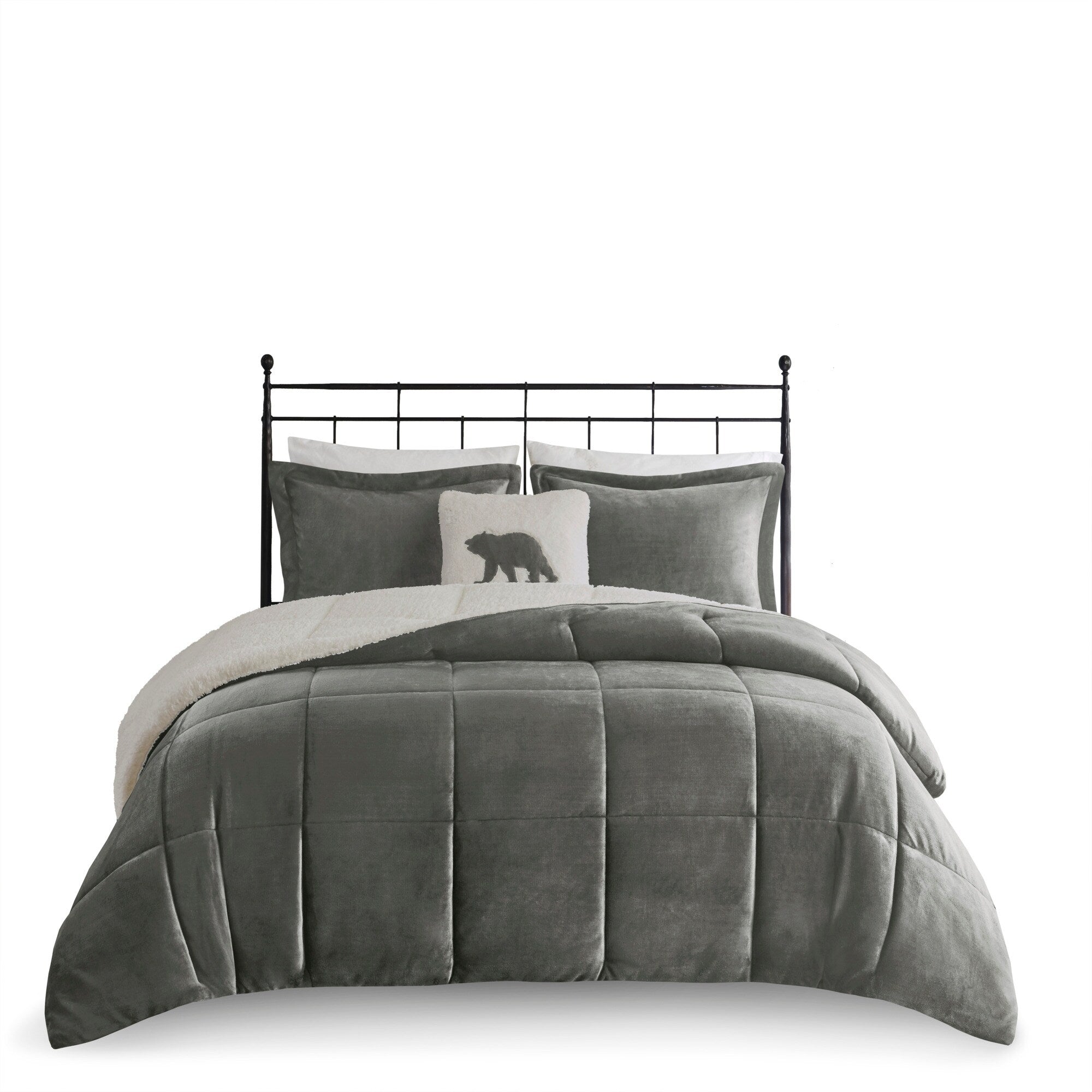 Parure de couette Woolrich Alton en duvet synthétique et sherpa