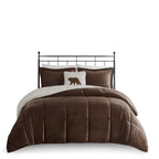 Parure de couette Woolrich Alton en duvet synthétique et sherpa