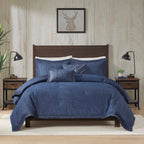 Parure de lit en denim surdimensionnée et rembourrée Woolrich Perry Blue