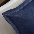 Parure de lit en denim surdimensionnée et rembourrée Woolrich Perry Blue