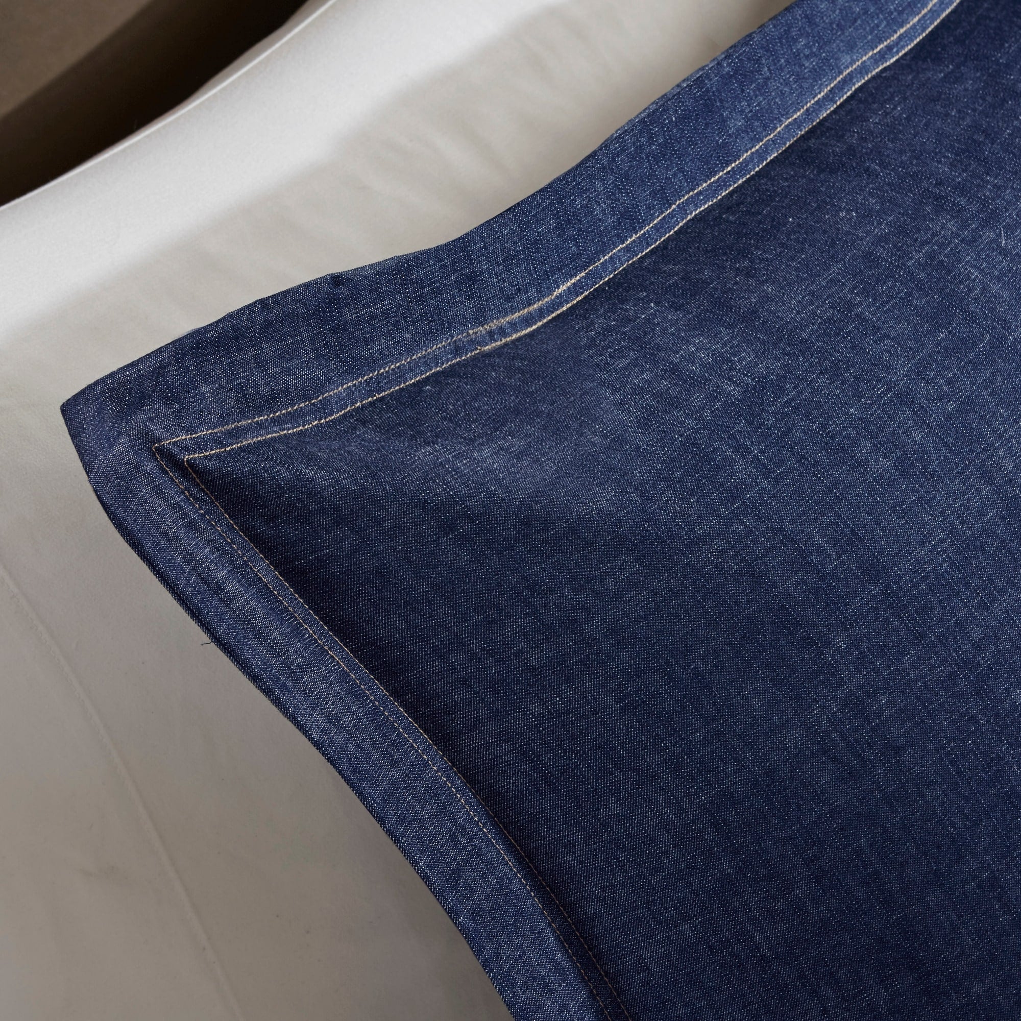 Parure de lit en denim surdimensionnée et rembourrée Woolrich Perry Blue