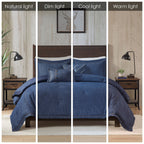 Parure de lit en denim surdimensionnée et rembourrée Woolrich Perry Blue