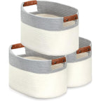 Lot de 3 paniers de rangement tissés