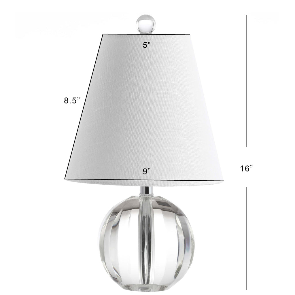 Lampe de table Goddard 16 boules de cristal/métal à LED, par JONATHAN Y