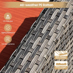Ensemble de 10 meubles de patio d'extérieur XIZZI avec table à feu