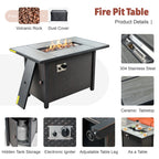 Ensemble de 10 meubles de patio d'extérieur XIZZI avec table à feu