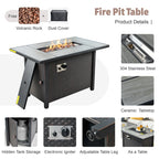 Ensemble de meubles de patio extérieur en osier XIZZI 13 pièces avec table à feu