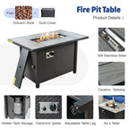 Ensemble de meubles de patio extérieur en osier XIZZI 13 pièces avec table à feu