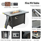 Ensemble de meubles de patio extérieur en osier XIZZI 13 pièces avec table à feu