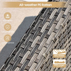 Ensemble de meubles de patio XIZZI 6 pièces, canapé d'extérieur en rotin avec foyer
