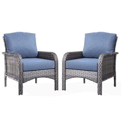 Ensemble de 2 chaises en osier pour meubles de jardin XIZZI