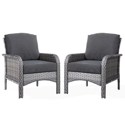 Ensemble de 2 chaises en osier pour meubles de jardin XIZZI