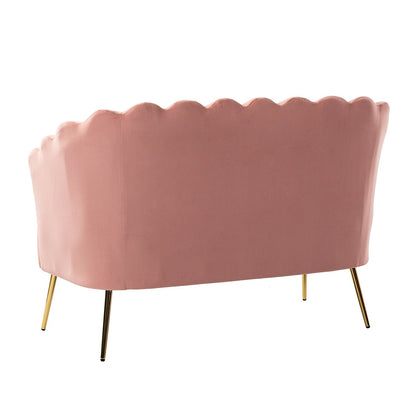 Causeuse Xabier 52'' avec dossier en forme de fleur