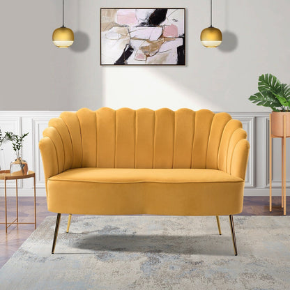 Causeuse Xabier 52'' avec dossier en forme de fleur