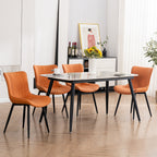 Lot de 2 chaises de salle à manger modernes en cuir rembourré sans accoudoirs