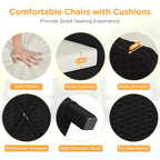 Yaheetech Ensemble de meubles de jardin 5 pièces avec coussins et oreillers pour jardin et arrière-cour