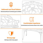 Banc de jardin en métal Yaheetech pour terrasse et parc - N/A