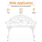 Banc de jardin en métal Yaheetech pour terrasse et parc - N/A
