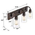 Luminaires de salle de bain - Applique murale style ferme