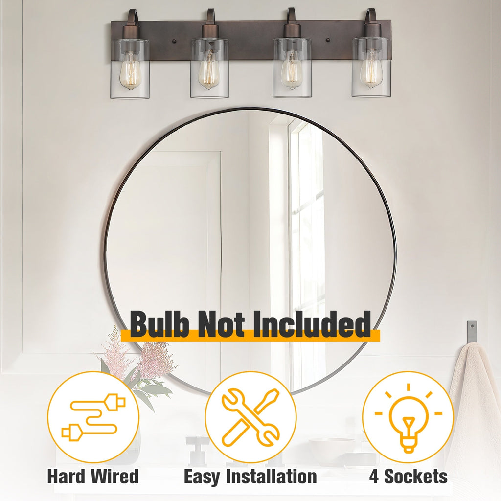 Luminaires de salle de bain - Applique murale style ferme