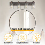 Luminaires de salle de bain - Applique murale style ferme