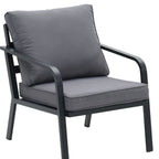 Ensemble de salon de jardin Zenova 2/4 pièces en aluminium avec canapé sectionnel et chaises simples