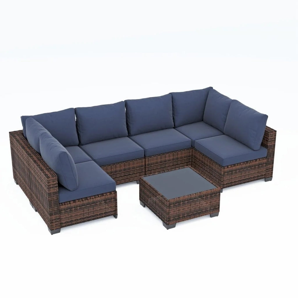 Ensembles de conversation pour patio Zenova, chaises et canapés en rotin et osier, sièges pour meubles de patio