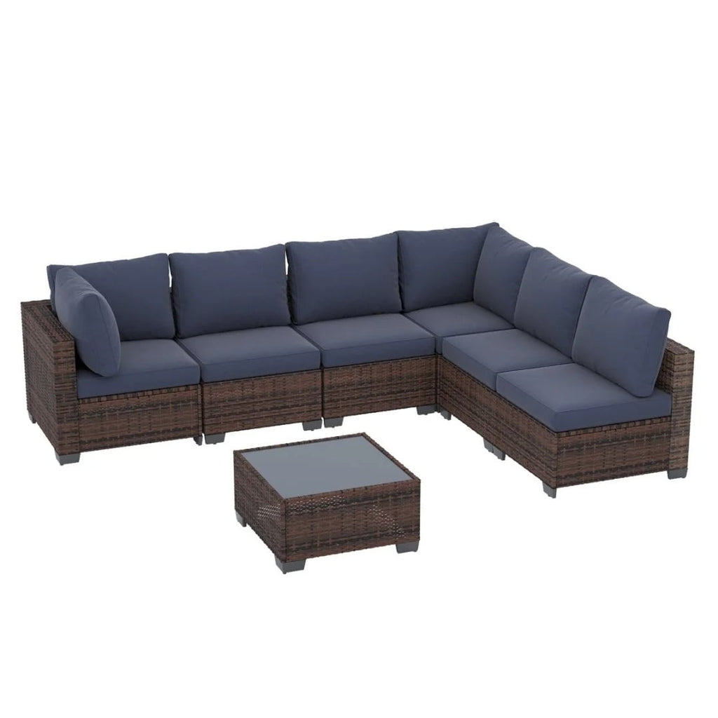 Ensembles de conversation pour patio Zenova, chaises et canapés en rotin et osier, sièges pour meubles de patio