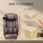 Fauteuil de massage à gravité zéro avec chauffage des hanches, massage des pieds et couverture complète par airbag