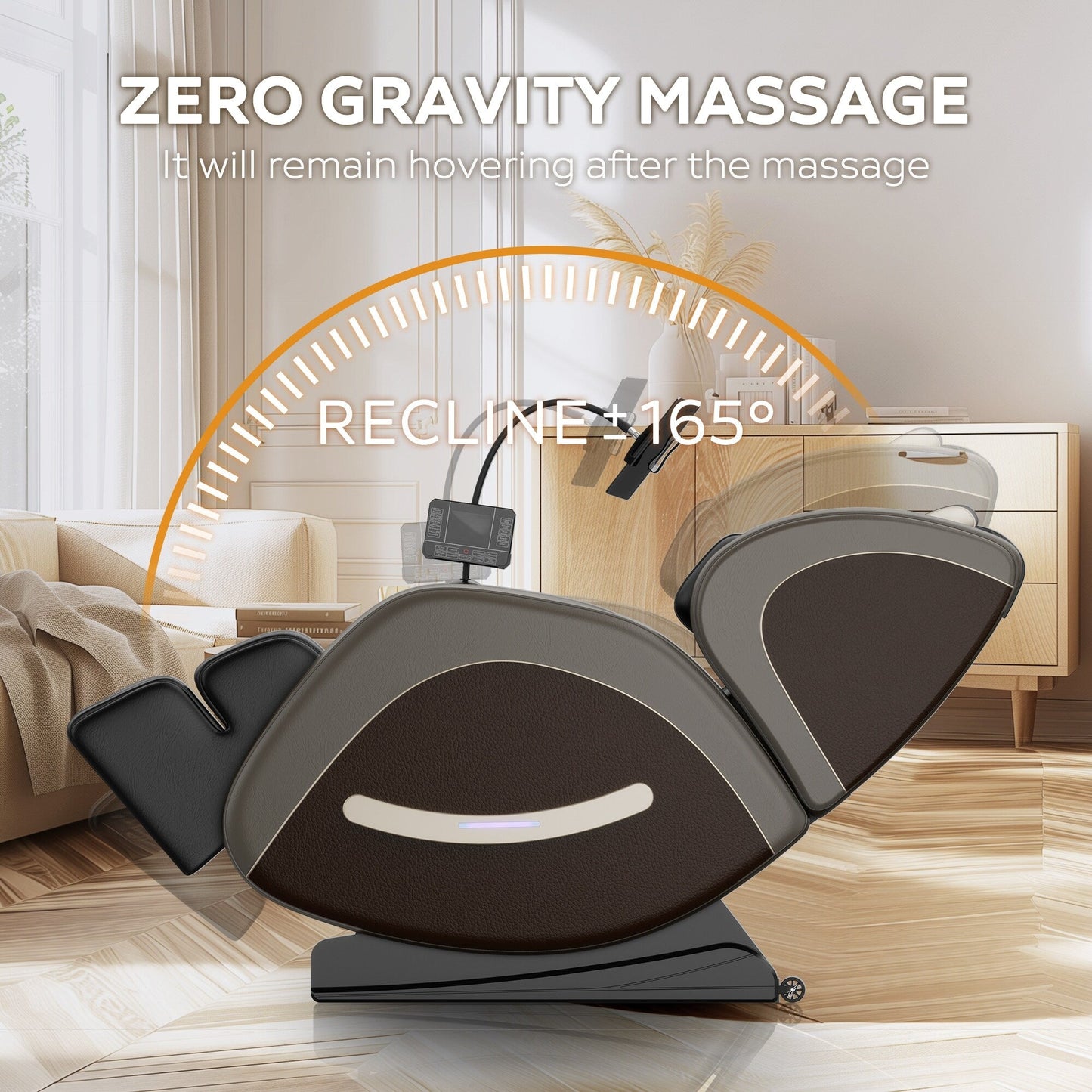 Fauteuil inclinable de massage à gravité zéro avec massage à air complet du corps et Bluetooth