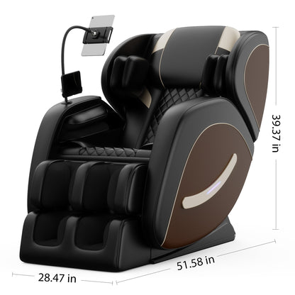 Fauteuil inclinable de massage à gravité zéro avec massage à air complet du corps et Bluetooth
