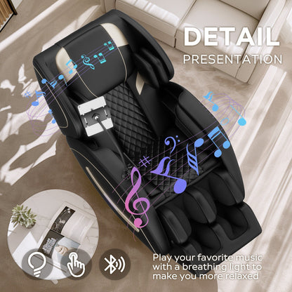 Fauteuil inclinable de massage à gravité zéro avec massage à air complet du corps et Bluetooth