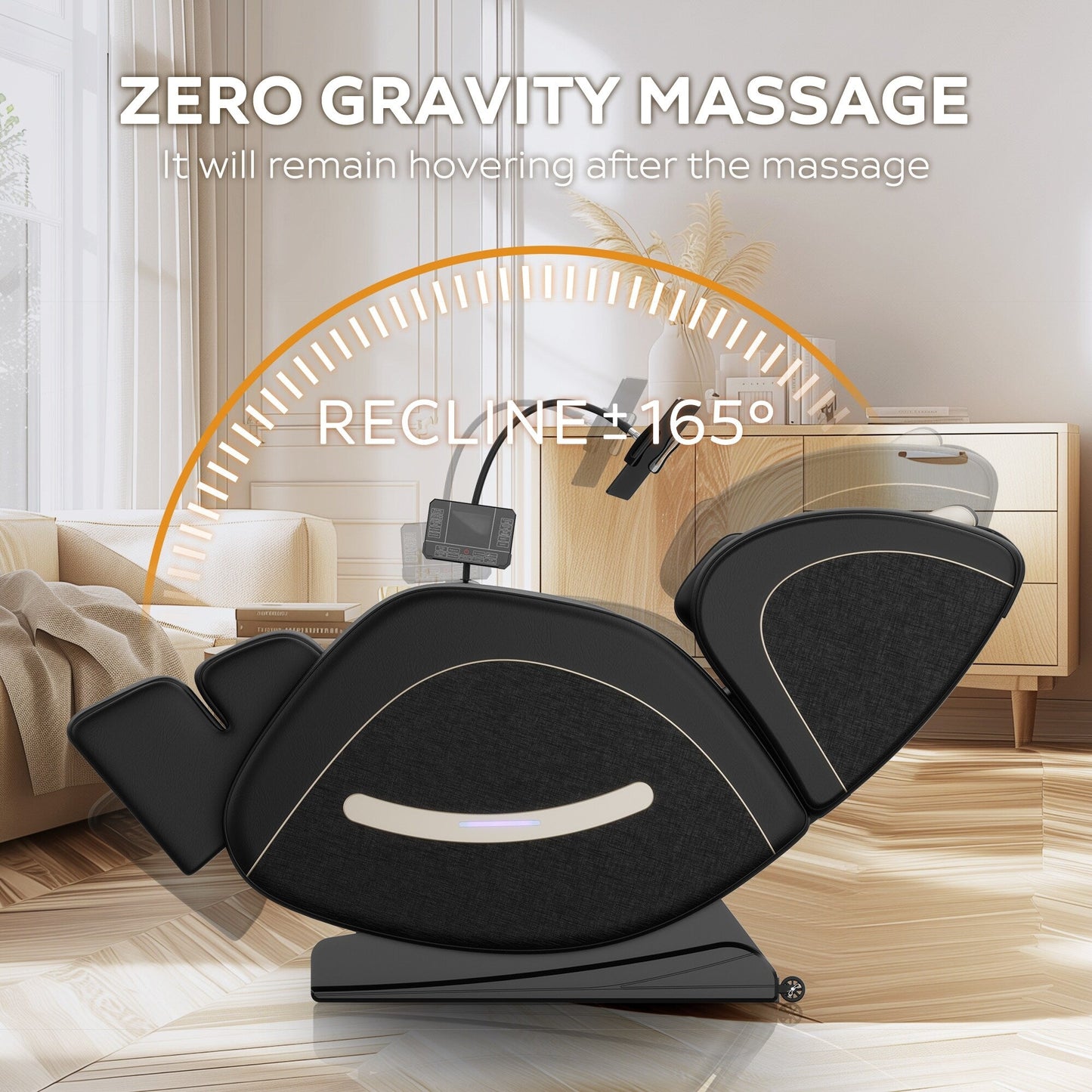 Fauteuil inclinable de massage à gravité zéro avec massage à air complet du corps et Bluetooth