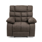 Fauteuil inclinable électrique Zoi, 5 modes de massage, tissu marron capitonné