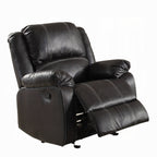 Fauteuil inclinable à bascule manuel Zuru Motion, similicuir noir moelleux