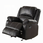 Fauteuil inclinable à bascule manuel Zuru Motion, similicuir noir moelleux
