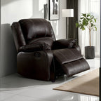 Fauteuil inclinable à bascule manuel Zuru Motion, similicuir marron moelleux