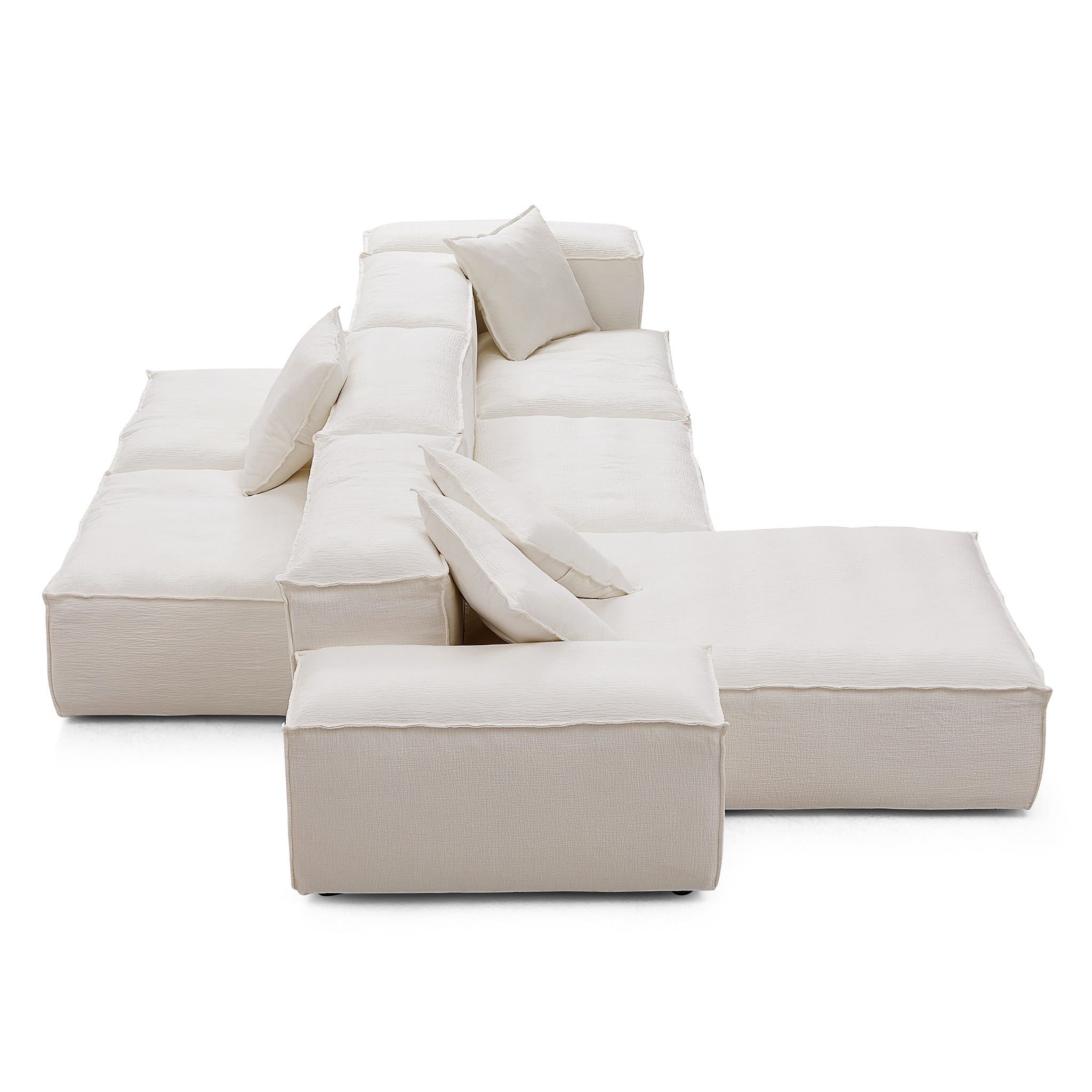 Freedom Modular Khaki Double-Sided Sectional Sofa