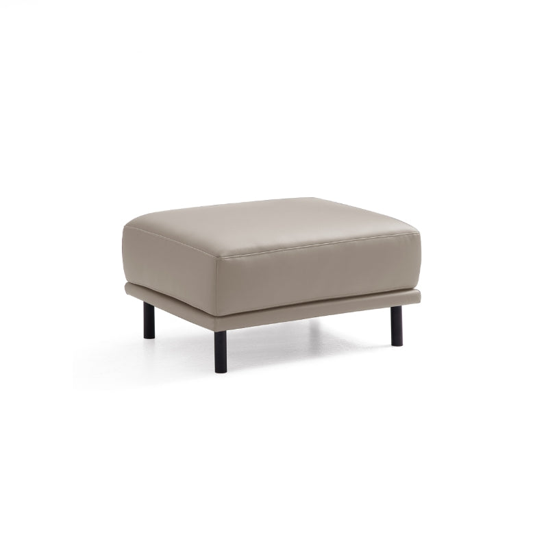 Canapé et pouf en cuir gris foncé Noble