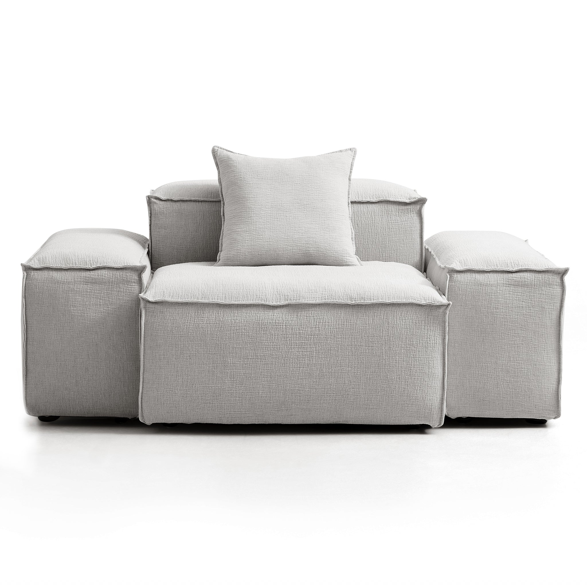 Freedom Modular Gray Accent Armchair