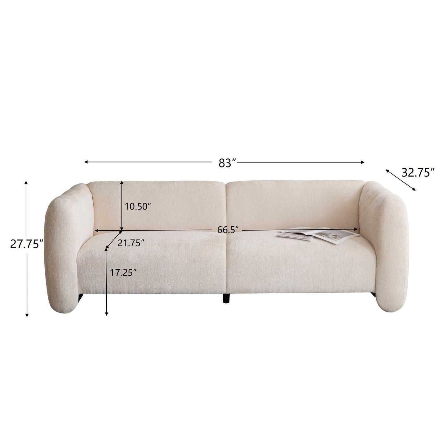 Christopher Knight Home - Canapé 3 places Tonson 83 Wave Design