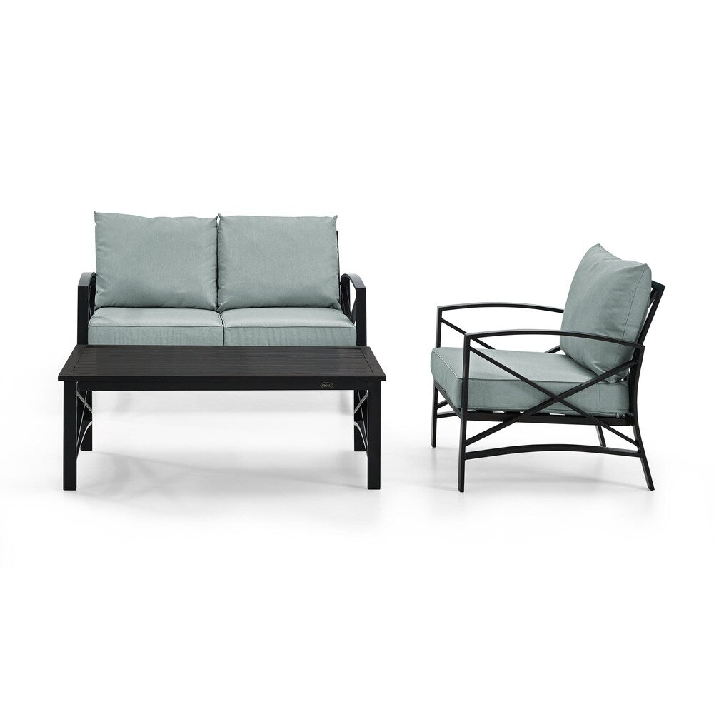 Ensemble de 3 canapés d'extérieur Crosley Kaplan - 95,5 L x 66,5 P x 36 H
