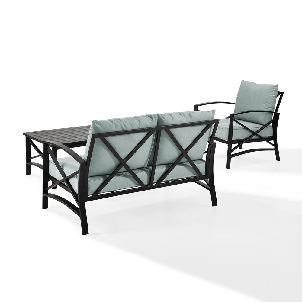Ensemble de 3 canapés d'extérieur Crosley Kaplan - 95,5 L x 66,5 P x 36 H