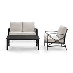 Ensemble de meubles de patio d'extérieur Crosley Kaplan 3 pièces - 95,5 L x 66,5 P x 36 H