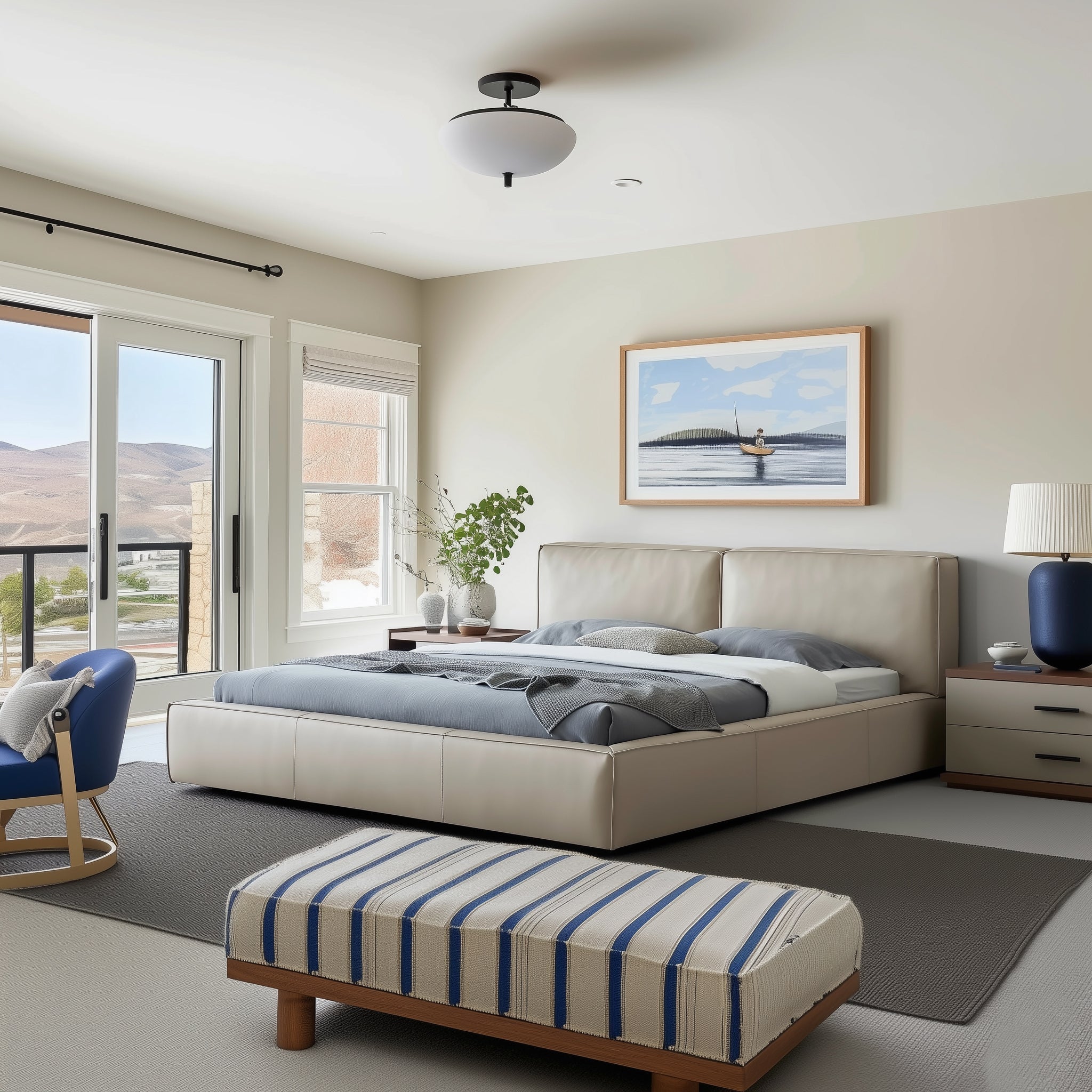 Pudding Leather Bed